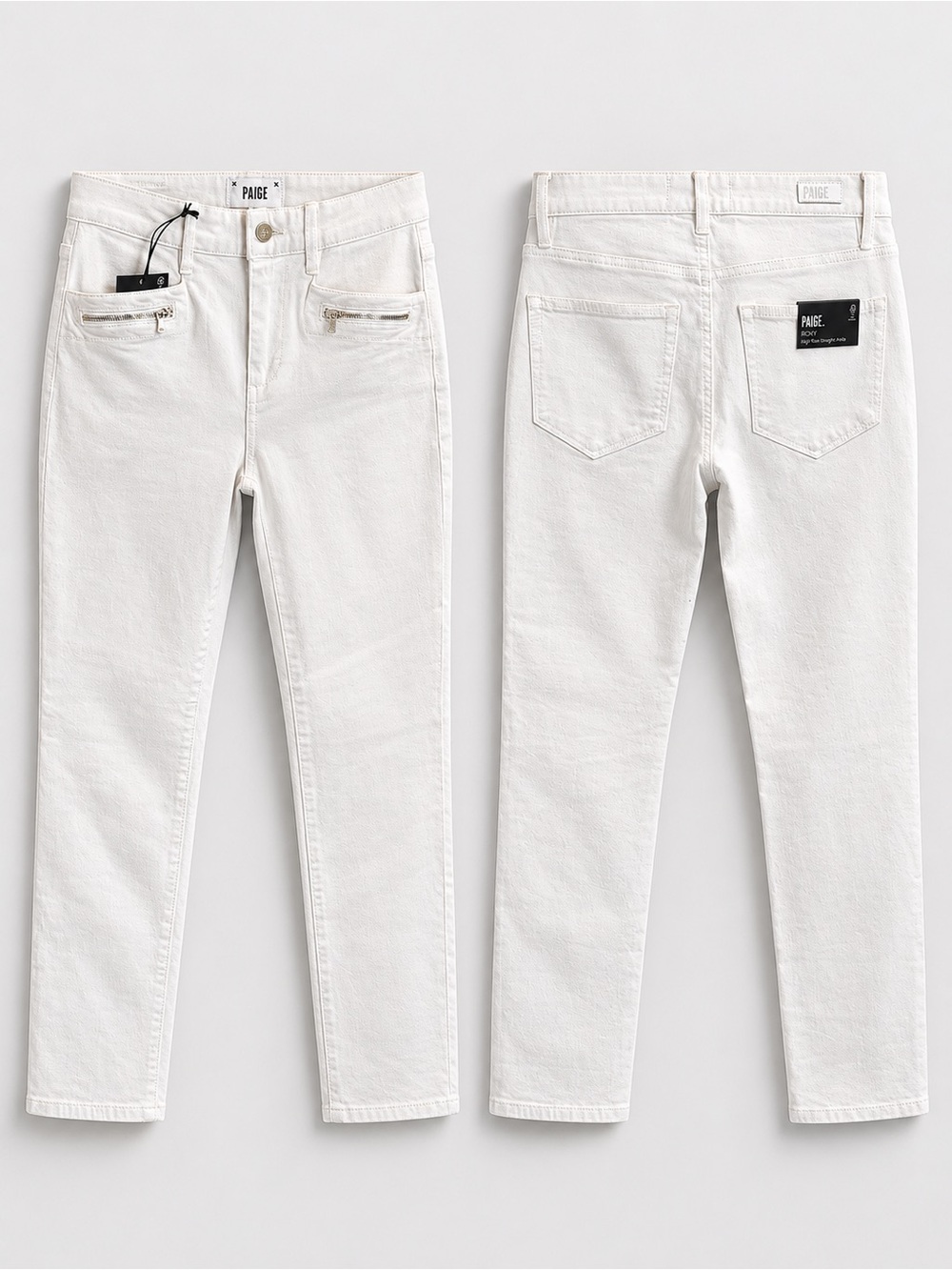 PAIGE White Skinny Jeans — Women's High-Rise Slim Fit